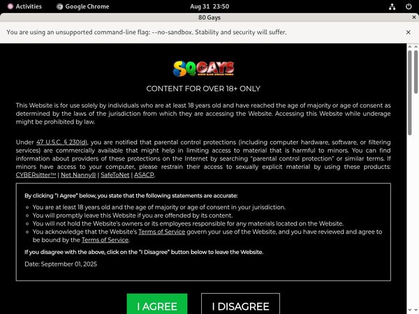 Discounts 80gays.com