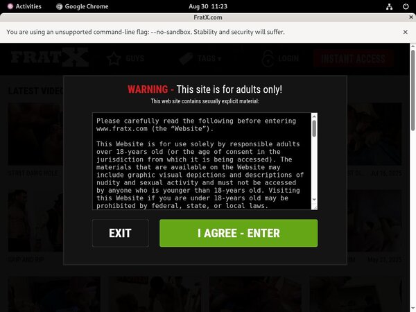 Free X Fraternity Account