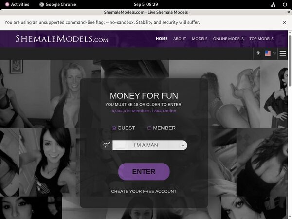 Shemale Models Save 50% On 30Day Pass