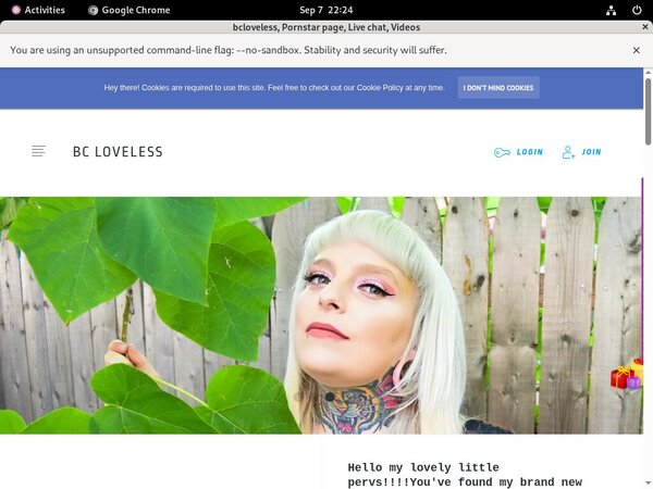 Bcloveless.com With JCB Card